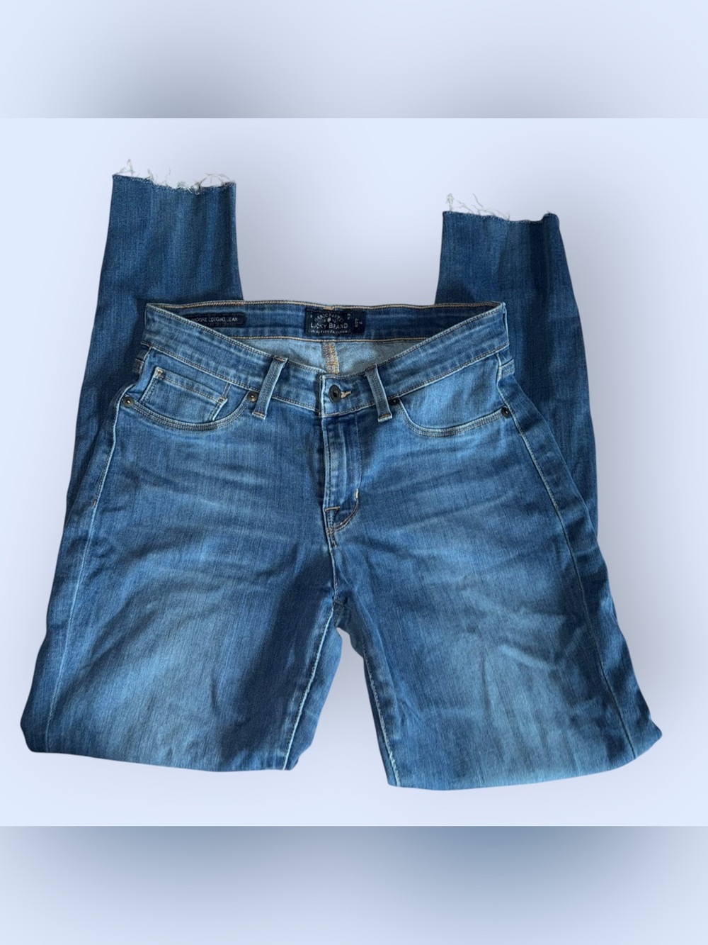 Lucky Brand Blue Distressed Skinny Jeans